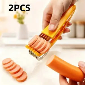 WT-Creative PP Banana Slicer Fruit Splitter Ham Sausage Cutter Non-Toxic Durable Kitchen Gadget for Efficient Food Preparation and Multi-Functional Use