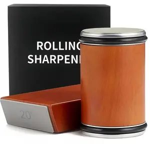 Rolling  Sharpener Kit -  Solid  with  Angle Base & 2  Grinding Discs - -Have  Sharpening Stone Kit for Gifts!Achieve Razor- !