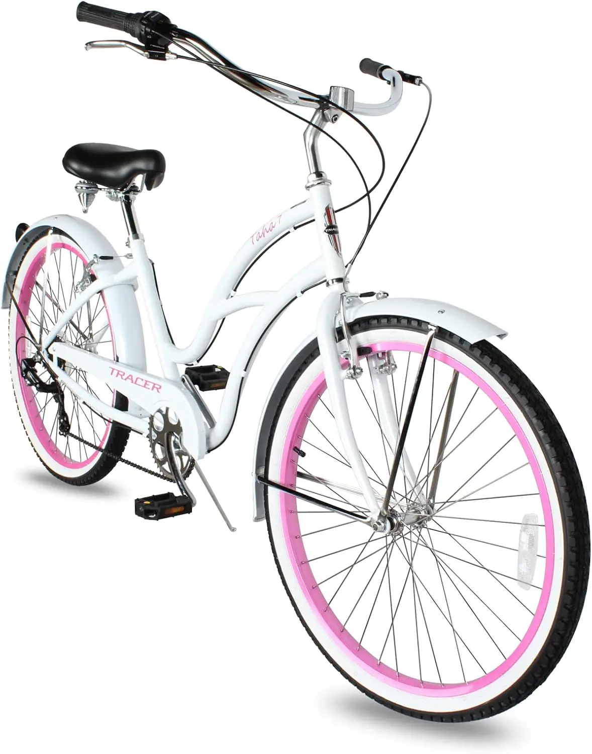 Tracer TAHA 26 inch Beach Cruiser Bike for Men, 26-inch Wheels, Hi-Ten Steel Frame, Hybrid Bicycle