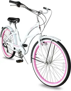 Tracer TAHA 26 inch Beach Cruiser Bike for Men, 26-inch Wheels, Hi-Ten Steel Frame, Hybrid Bicycle
