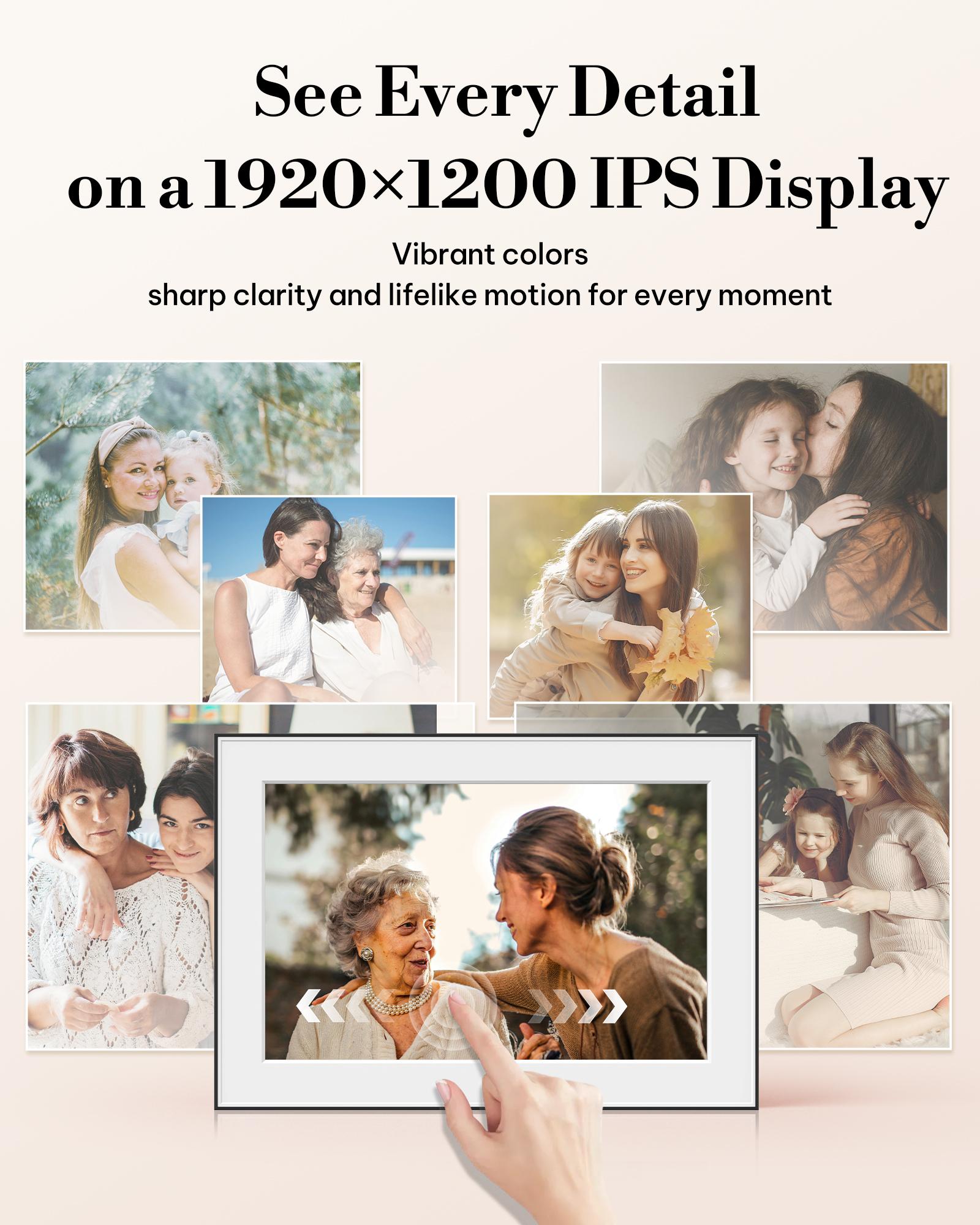 Homture Magic Frame - 10.1″ 1080P World's First AI Magic Digital Frame for Old Photo Restoration Unlimited Storage Instant Sharing Decor Full HD 1080P