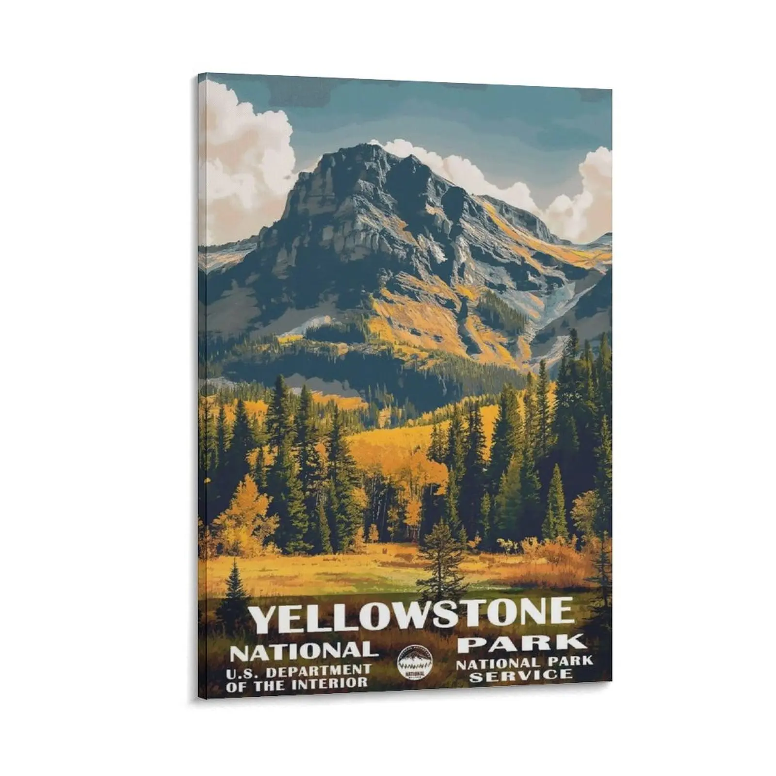 Yellowstone National Park Poster Canvas Poster Bedroom Decor Sports Landscape Office Room Decor Gift Frames Wall Ornaments Artistic Decoration Photo