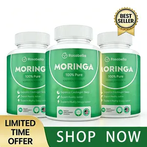 3 Pack of Rosabella Moringa Capsules (800mg) for Immune Support, Gut Health & Vitamins