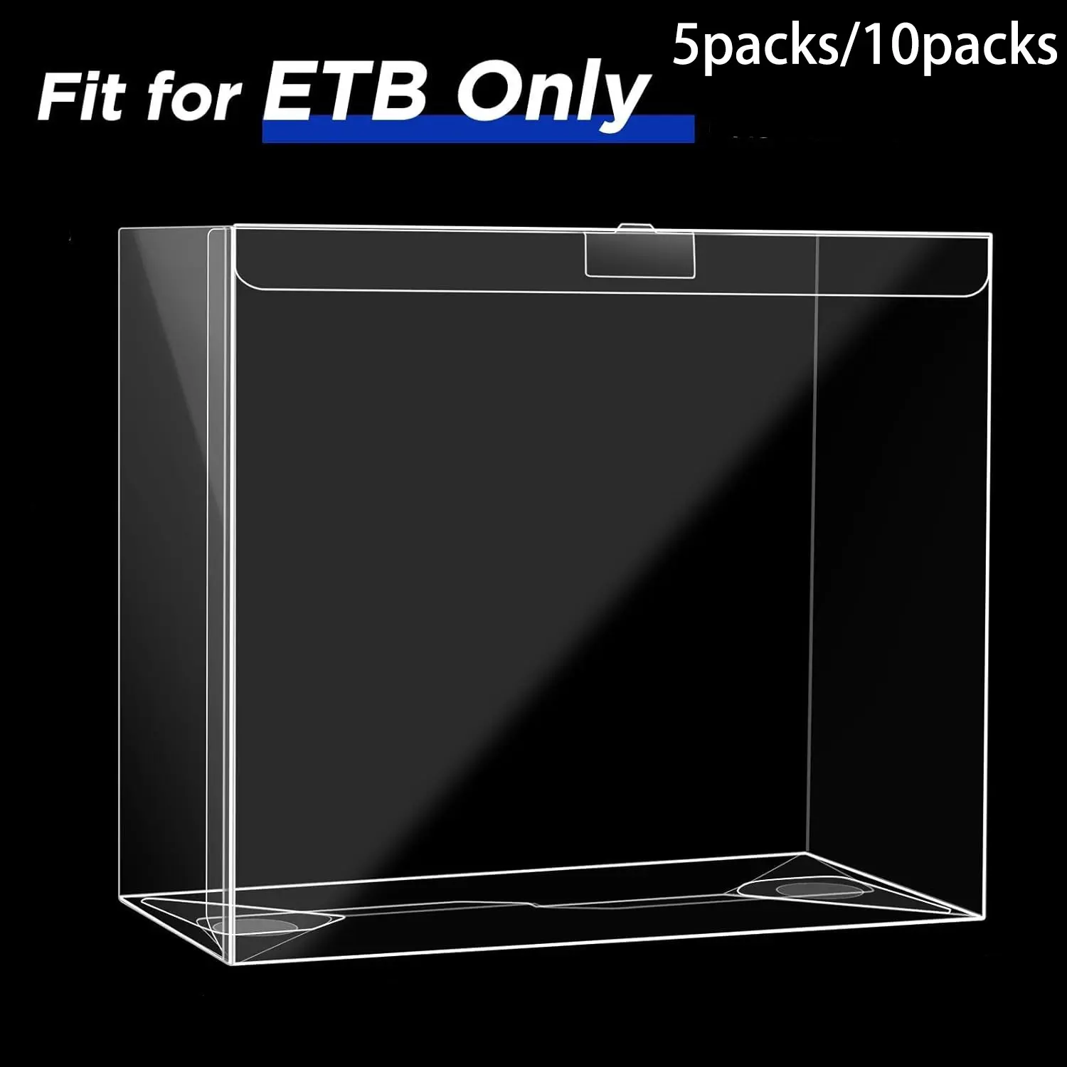 5 Pack/10 Pack TOOUEE Clear Plastic PKMN ETB Box Protector Case - Compatible with English Modern PKMN Elite Trainer Box - 0.5mm Thick, Durable Storage Solution for Card Collectors, Trading Card Storage, Tcg Storage, Cards Storage