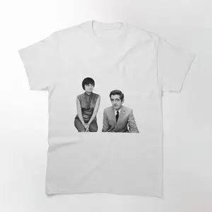 Agnes Varda Jacques Demy French New Wave Cinema T-Shirt Tribute to French New Wave Cinema Icons Perfect for Film Buffs and Art Cinema Fans Elegant and Artistic Design