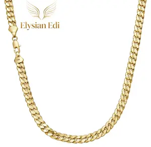 14K Gold Plated Embossed Cuban Link Chain Necklace, 10mm Width, Adjustable 18"-24" Length, Tarnish-Free & Waterproof Miami Curb Chain for Men & Women, Hip Hop Style No-Fade Titanium Steel Jewelry, Ideal Gift for Daily Wear & Parties