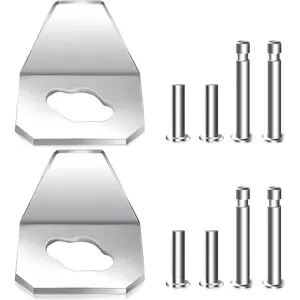 10-Pack Heavy Duty Screen Door Closer Replacement Kit - Compatible with Andersen Larson Pella Emco - Includes 8 Steel Pins & 2 Reinforced Iron Plates for Storm/ Doors