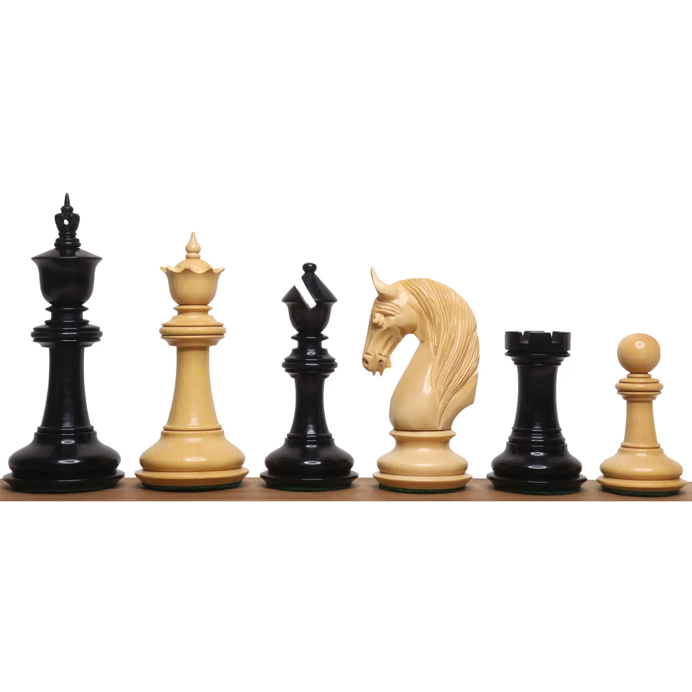 Slightly Imperfect 4.6" Bath Luxury Staunton Chess Set - Chess Pieces Only - Ebony Wood - Triple Weight