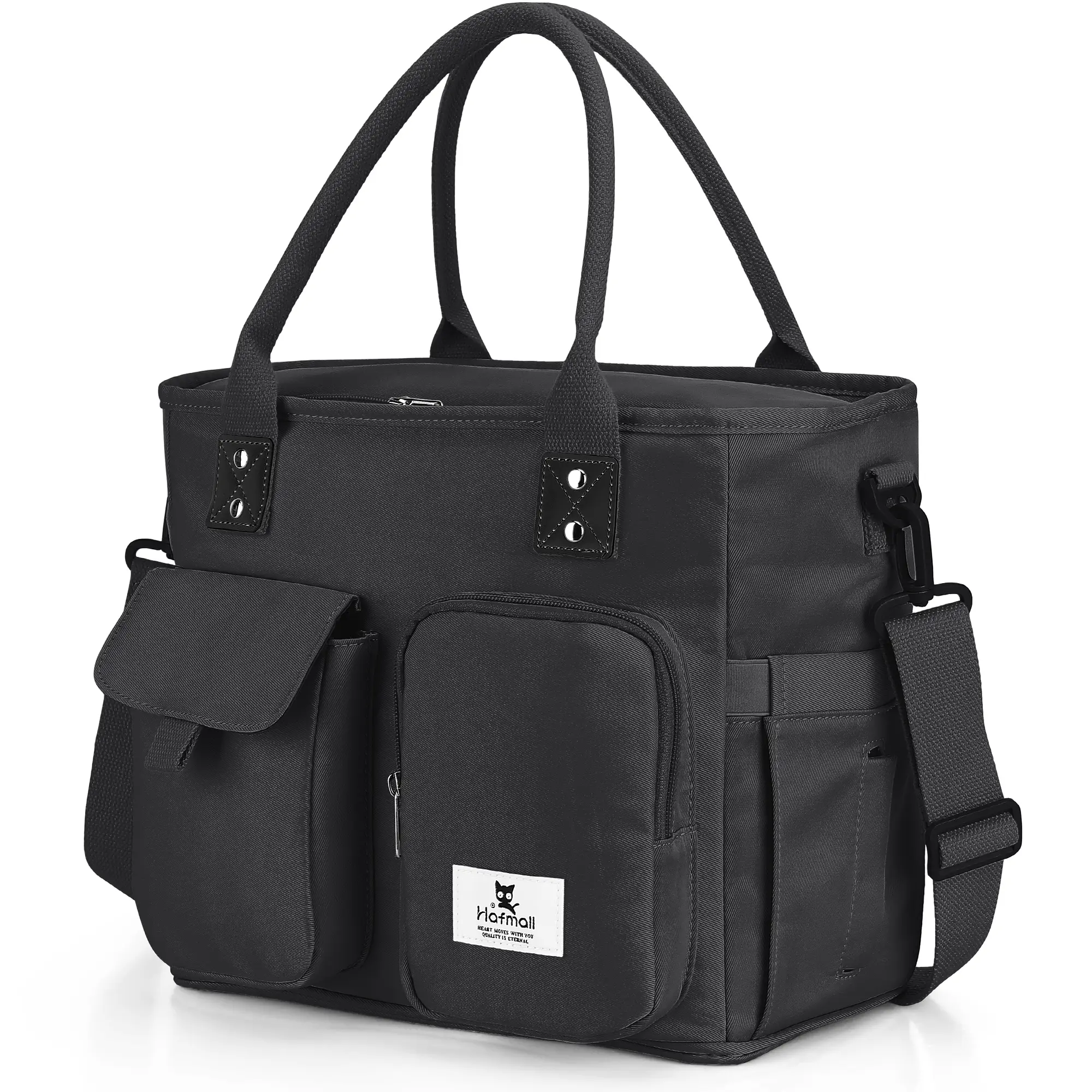 Hafmall-Large Lunch Bag for Women Men,Big capacity Large, Insulated Reusable Lunch Box Girls Water Resistant Portable Cooler Tote Bag for Work Picnic,