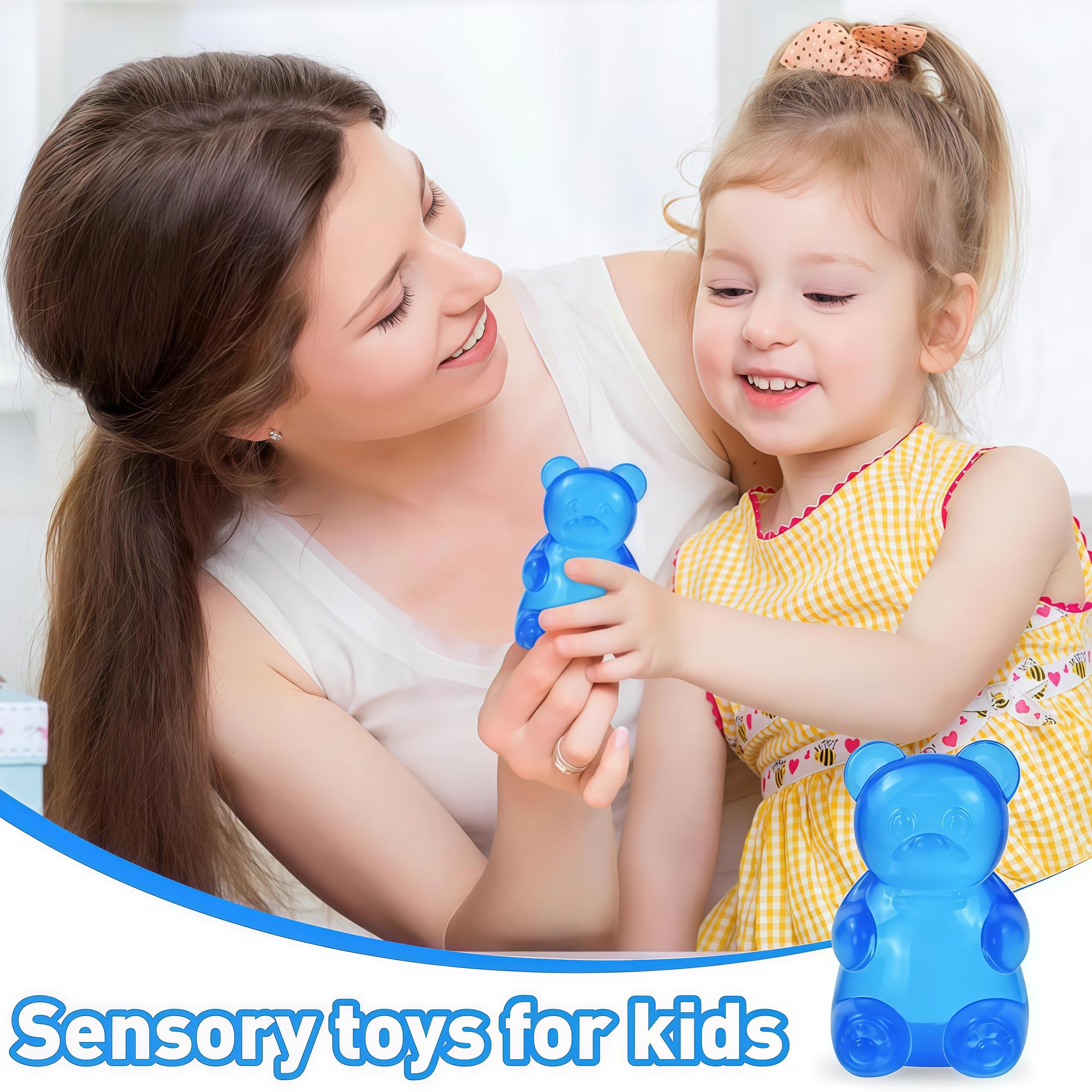 Gummy Bear Sensory Fidget Toys with Jelly-Like Filling, Soft Stress Relief, Anxiety Relief, Calming Fidget Toys for Kids Adults, Birthday Gifts, Party Favor Bag Filler