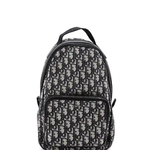 Pre-owned Dior Canvas Plain Backpacks Christian Zip Around Sling Backpack Oblique Canvas by Rebag