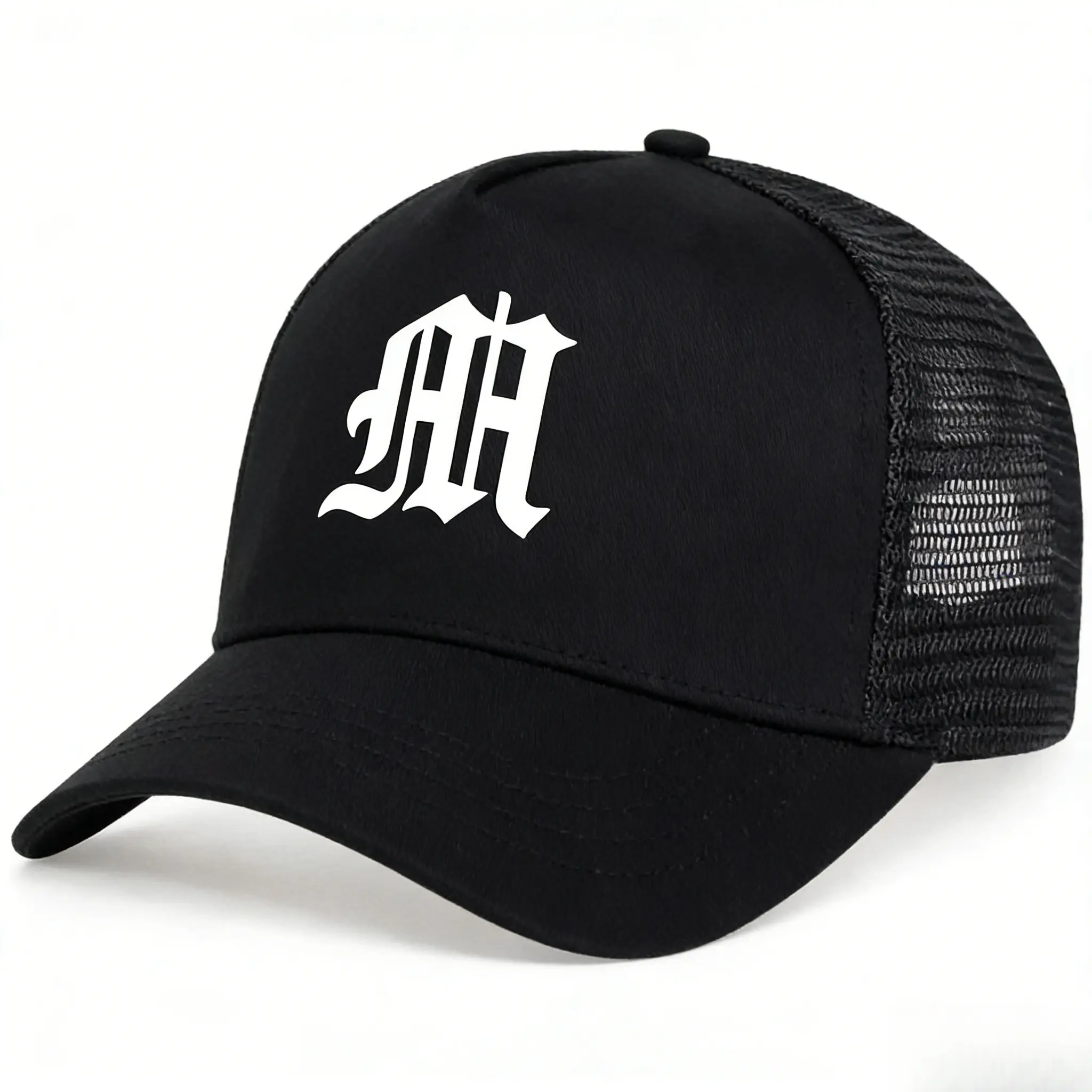 Unisex M Letter Mesh, Adjustable Outdoor Sun Protection Embroidered Hat, Suitable for Travel Beach Vacation, One Size Fits All, Adjustable Snapback Cap summerwins