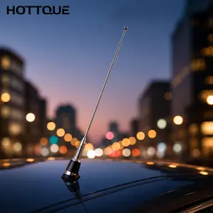 Heavy-Duty Shock-Absorbing Spring Base Mobile Radio Antenna, Non-Telescopic Stainless Steel Whip for Trucks & SUVs (Antenna Only, Cable Not Included) effortless install