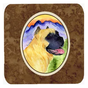 212 MAIN Cane Corso Fade-Proof Square Foam Coasters - Set of 4, Kitchen Tableware Accessory, Coffee Table Mat