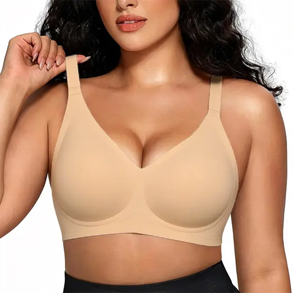 Women’s gel bra, wireless, full cup, everyday bra, comfortable, wire-free, padded T-shirt bra jelly cooling
