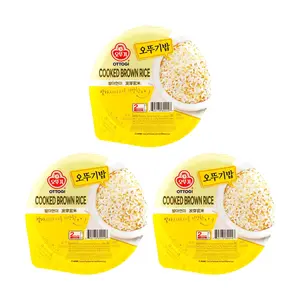 OTTOGI Korean Microwave Brown Rice 210g - Ready in 2 Minutes, 3 Pack Value Set