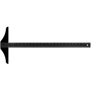 24-inch Standard Aluminum T-Square for Art Framing & Drafting, Black