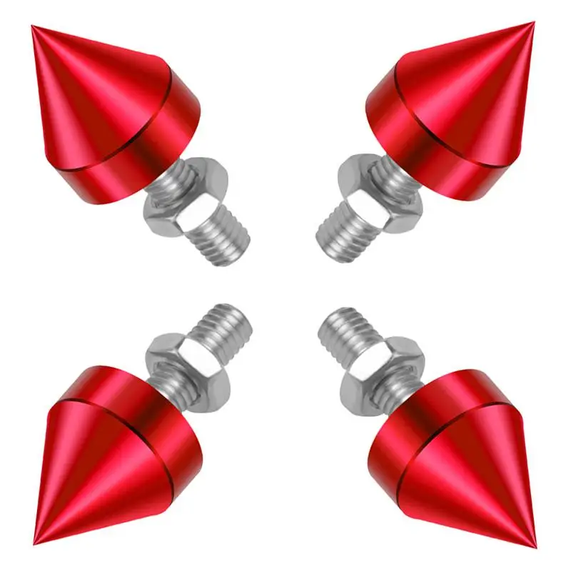 Pointed License Plate Screws, Car and Motorcycle Modified License Plate Frame Fixing Screws, Decorative License Plate Screws