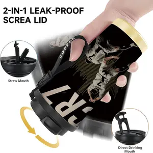 1pc 18oz CR7 Cristiano Ronaldo,Stainless Steel Vacuum Insulated Tumbler with Lid, Leak-Proof, Reusable, Hand Wash Only, Multipurpose Coffee Cup for Hot & Cold Drinks, Ideal for Valentine'S Day, Easter, Father'S & Mother'S Day Gifts,camping,outdoor