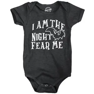 I Am The Night Fear Me Bodysuit Funny Halloween Spooky Bat Jumper for Infants Funny Baby Onesies Halloween Clothes for Baby Funny Sarcastic Onesie Novelty Onesie Black - I Am The Night Fear Me Bodysuit Funny Halloween Spooky Bat Jumper for Infants Funny Baby Onesies Halloween Clothes for Baby Funny Sarcastic Onesie Novelty Onesie Black -