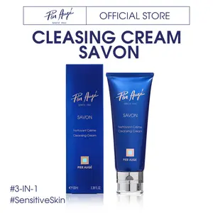 Pier Auge Cleansing Cream SAVON | For Sensitive Skin | Gently Removes Makeup & Sunscreen | Spa-Like Micro-Foam|Face wash |GentleFace cleanser|