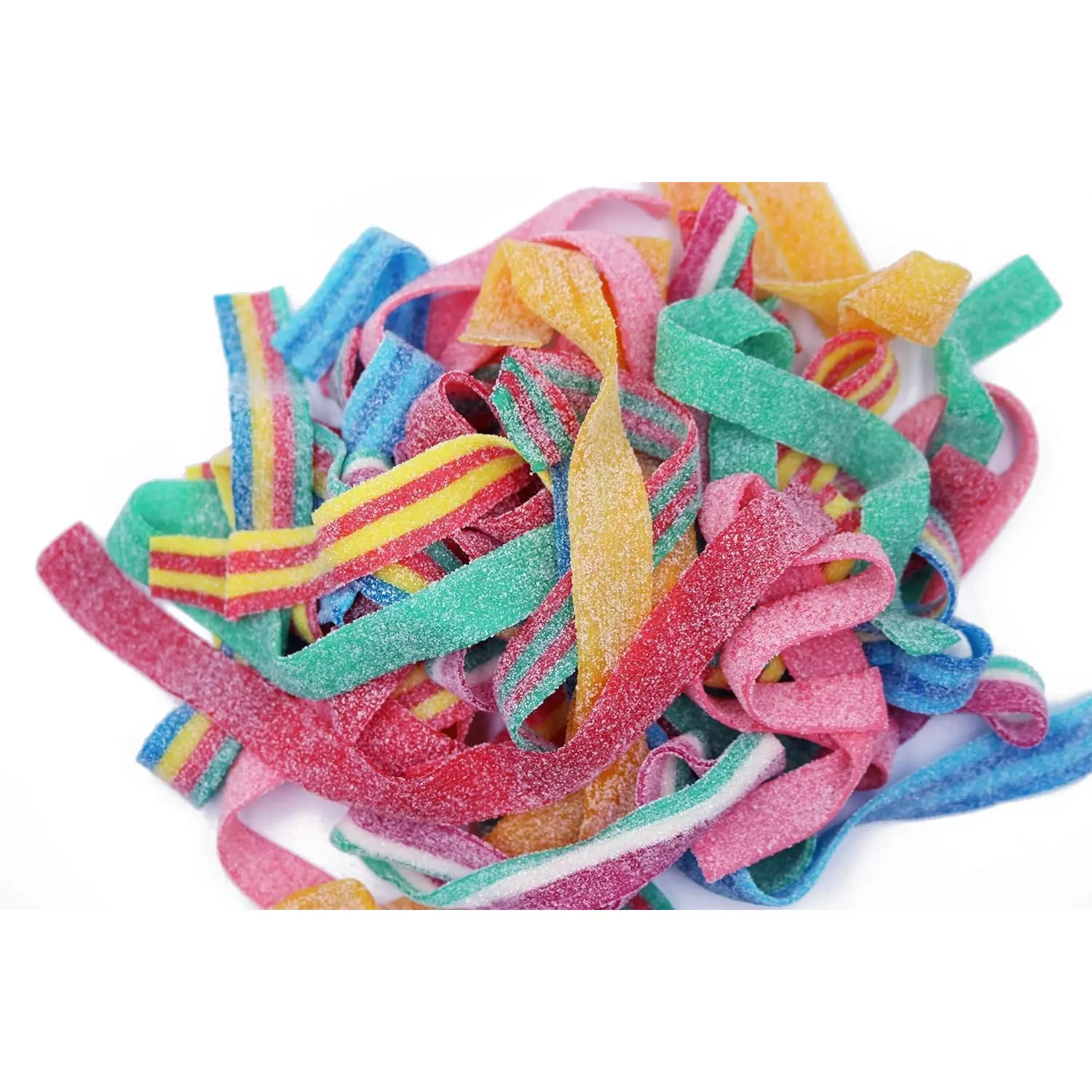 Smarty Stop Sour Every Flavor Mixed Gummy Belts Candy 1 Pound (Blueberry, Apple, Mango, Watermelon, Cherry)