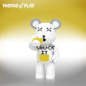 Build Your Own Beer Bear (Medium) – 8,235 Pcs DIY Modular Brick Toy, Gift for Teens & Adults, Fun Display Collectible – YaoYaoPlay