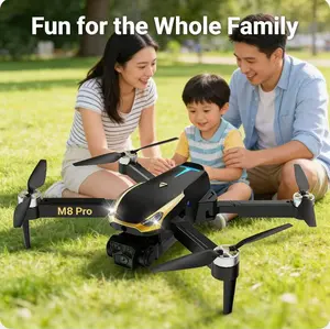 Aerial Drone M8 Pro 2026 - GPS Positioning, 4K UHD EISCamera, 5G WiFi FPV, Brushless Motors, Optical Flow Hover,Intelligent Obstacle Avoidance, Auto Return, 360° Stunt Roll,Two Batteries