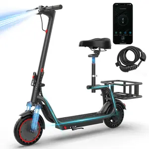 AOPO Electric Scooter with Seat Dual Brakes Suspension 350W Motor 36V Battery 19mph Foldable APP Control Ideal for Commuting Campus Rides Short City Trips SpringStatements