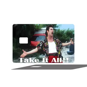 Funny Jim Carey Debit Card Skin/Sticker - High Quality Vinyl, Ideal for Customization ana Personalization