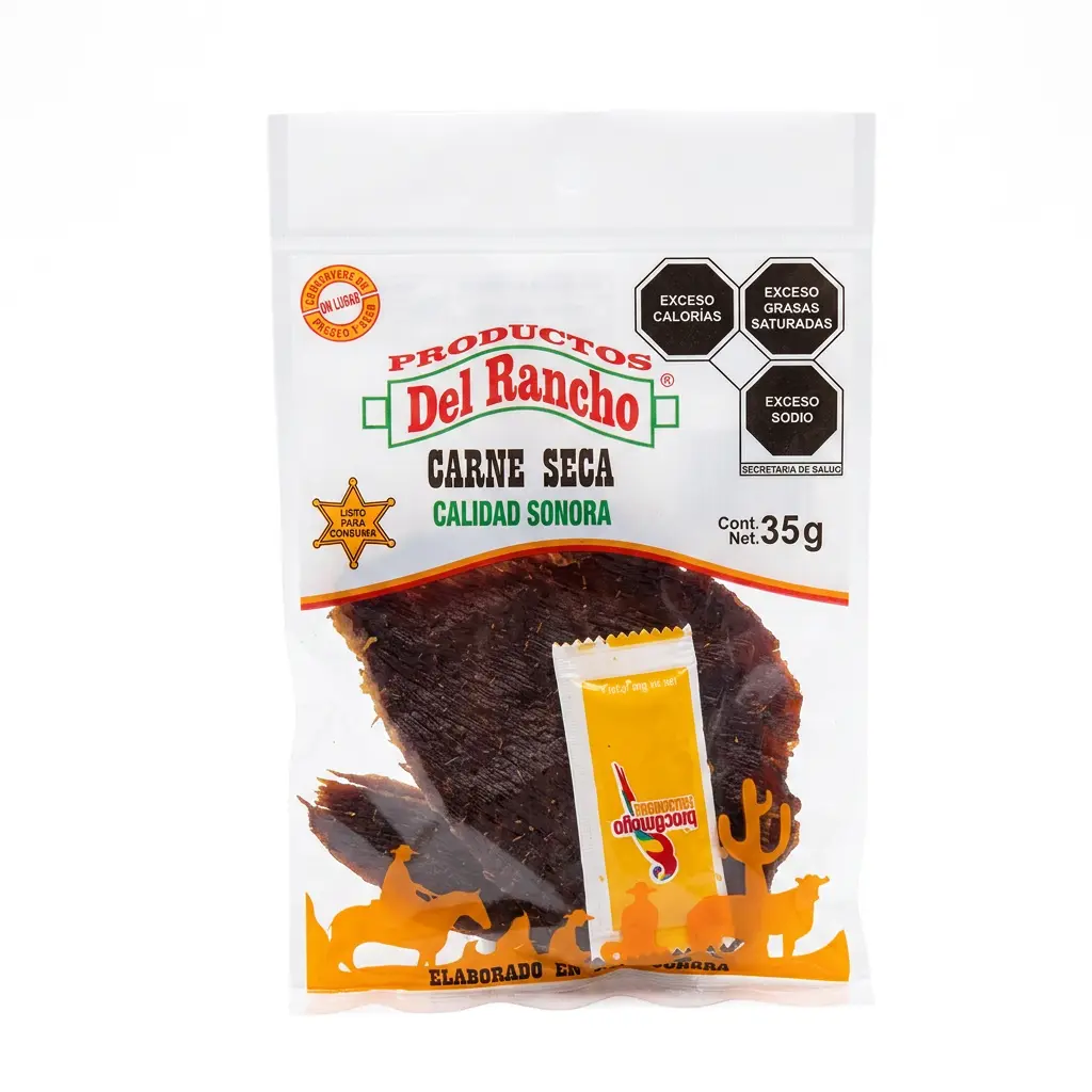 Del Rancho Sonoran Style Dried Beef Jerky with Seasoning Packet – 35g (1.23 OZ)