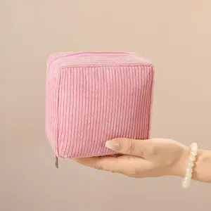 New Thick Plush Cloth Sanitary Towel Storage Bag, Zipper Organizer Pouch, Makeup Organizer Pouch, Portable Mini Bag for Travel, Lipstick Storage Bag, Travel Essentials, Cosmetic Pouch