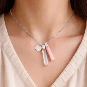 Crystal Bar pendant only set in sterling silver