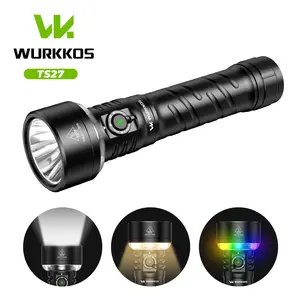 Wurkkos TS27 3200LM Super Bright Flashlight, 845m Throw, RGB Lighting, 3000–6000K Adjustable Color Temperature, 300-Hour Long Runtime, Reverse Charging