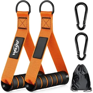 Exercise Handles, Replacement  Machine Attachments for  Gym Equipment, Pulley System, Pilates, Resistance Bands, Strength Trainer, Heavy Duty Working Out Handles