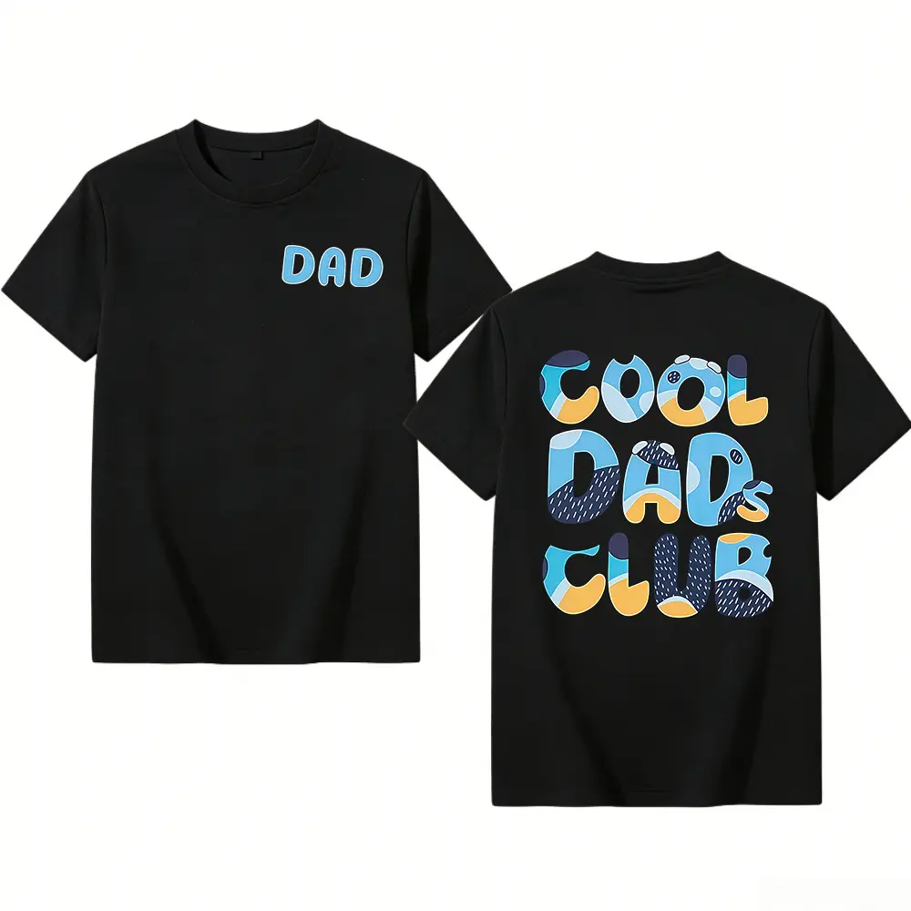 Dad Shirt Men Cool Dad Club T-Shirts Father's Day Tops Daddy Birthday Gift Tees Dads Life Clothes