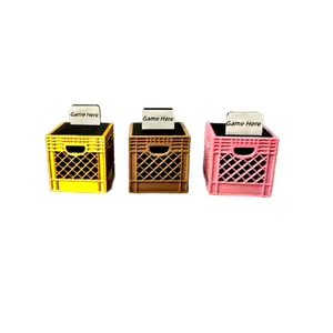 Sito3dPrints Milk Crate Game Holder for Nintendo Switch - Retro-Inspired Storage for Game Cartridges, Handmade with Character Design