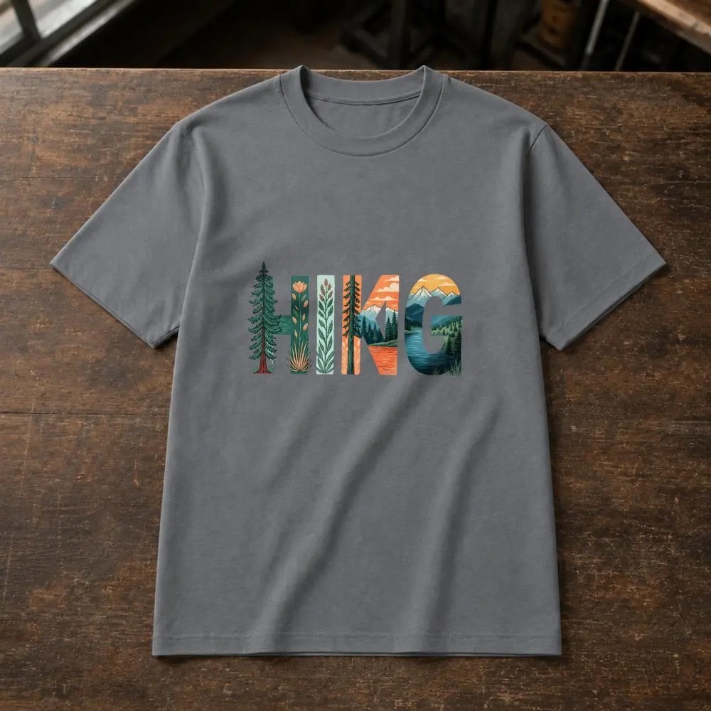 XTAUTO Outdoor Adventure Style Unisex T-Shirt Hiking Nature Typography Design Summer Camping Gift For Hikers And Travelers