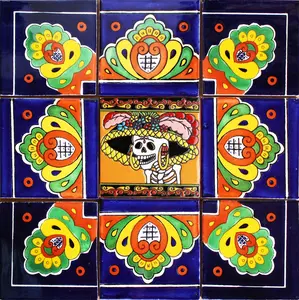 TalaMex Alba Mexican Tile Set Backsplash Mural