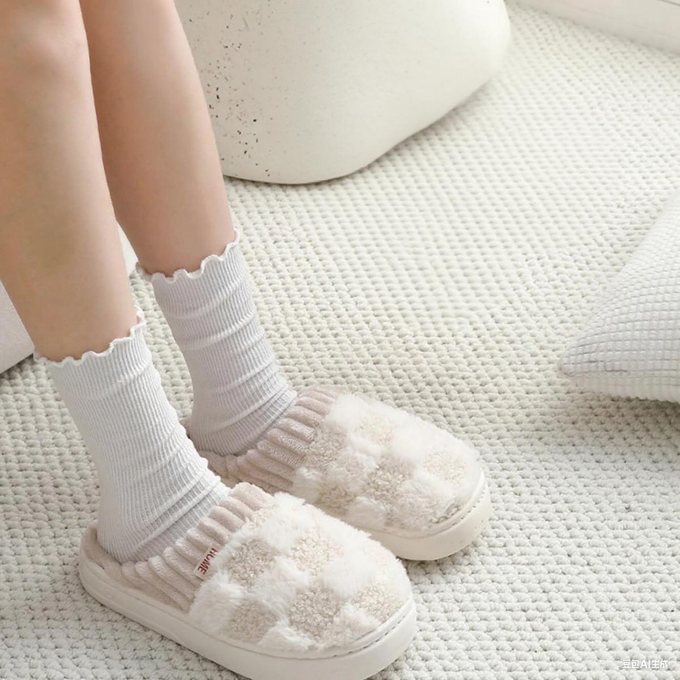 Women's Fuzzy Memory Foam Slippers Home Fuzzy Casual Indoor Outdoor Shoes with Memory Foam & Faux Fur Lining for Men Cozy Slippers Soft Footwear, Women's Shoes