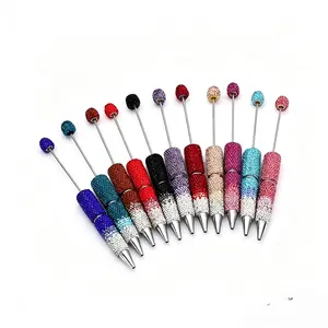 Diy 8pcs Gradient Full  Mix' colour Diamond hand made Pen Set - Stylish Writing Tools with Unique Gradient Finish for Everyday Use & Elegant Notes