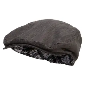 Big Size Linen Driver Ivy Cap
