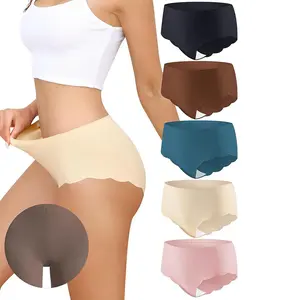 LEVAO Seamless Underwear Women 3/5 Pack, No Show Invisible Hipster Briefs, Anti Camel Toe Panties, Soft Breathable Workout