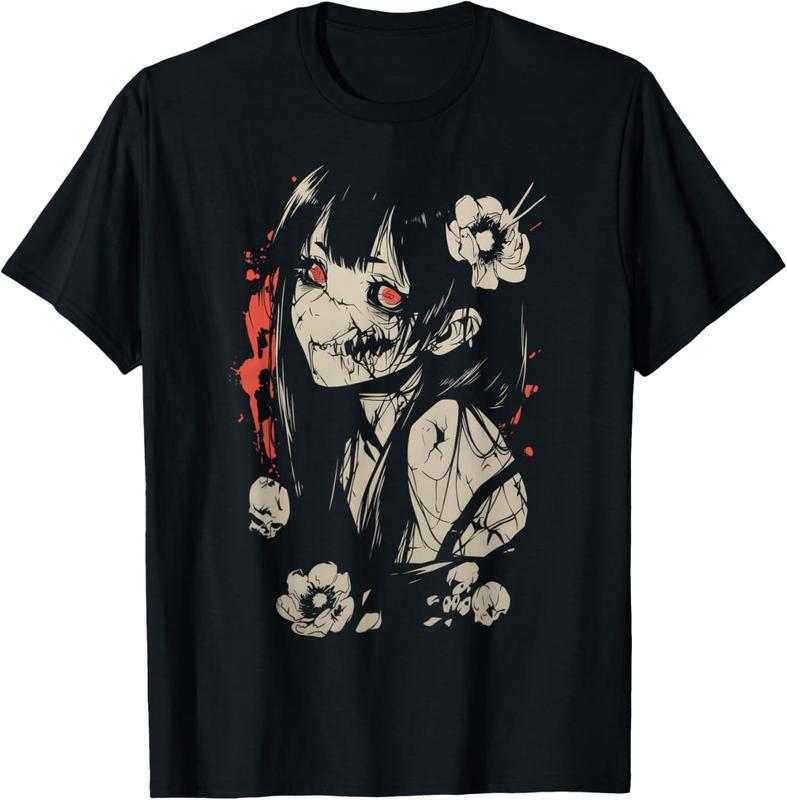 100%25 cotton Horror Anime Manga | Japan Japanese Creepy Kawaii Goth T-Shirt