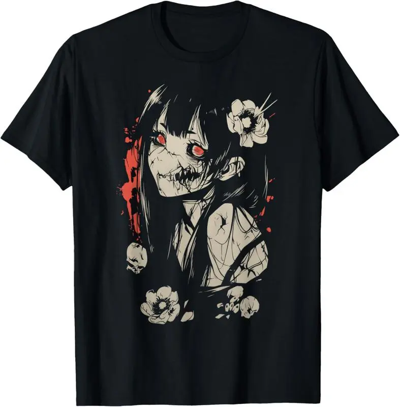 100%25 cotton Horror Anime Manga | Japan Japanese Creepy Kawaii Goth T-Shirt