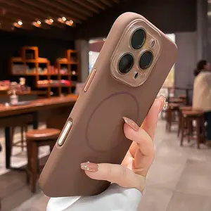 [LX]Original Liquid Silicone Magnetic Magsafe Case For IPhone 17 16 13 14 15 Pro Max Glass Camera Protector Camera Control Button Cover Christmas Gift Idea