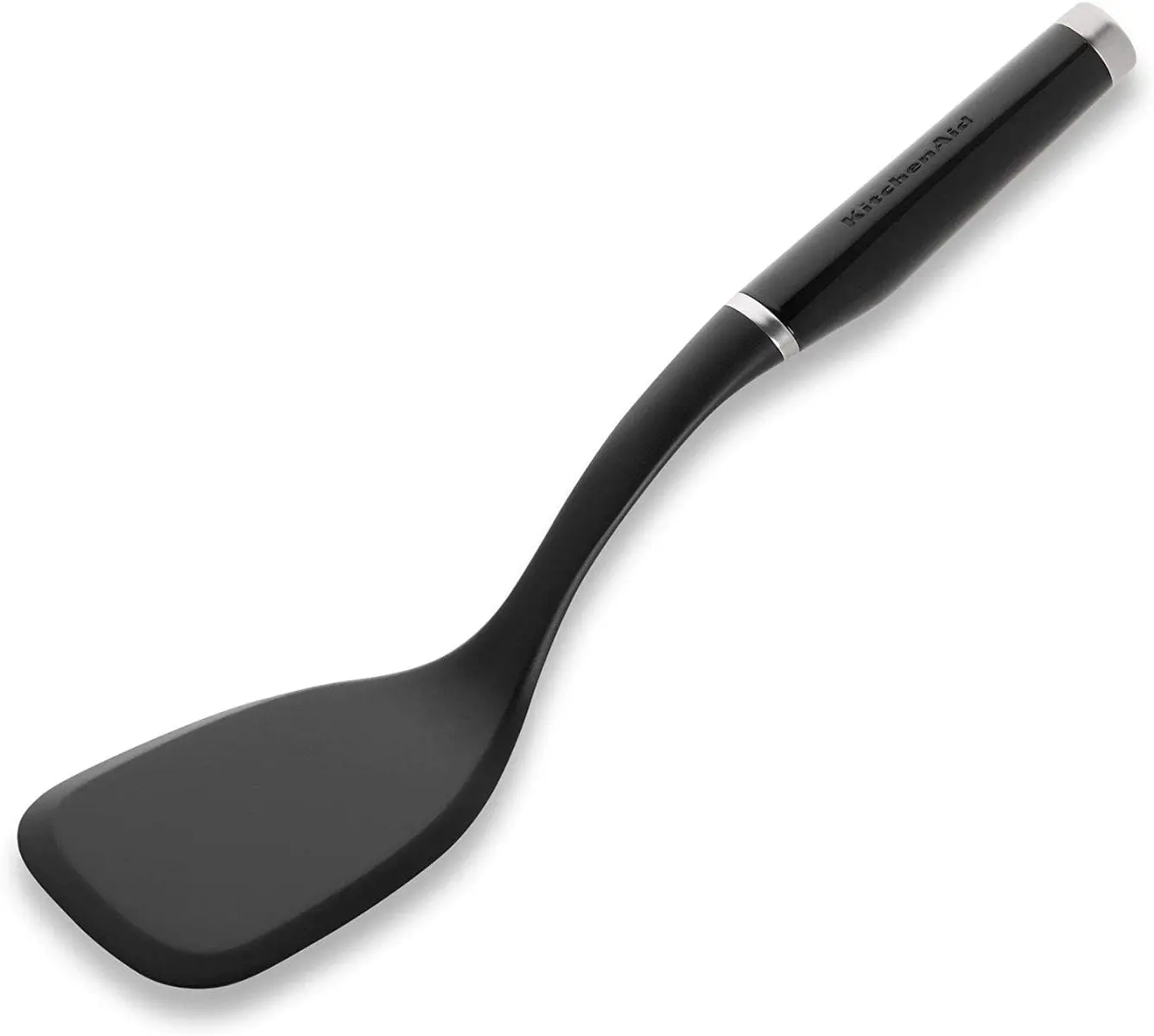 KitchenAid Short Turner - Black ABS & Nylon Plastic Cooking Turners, Durable Kitchen Utensil