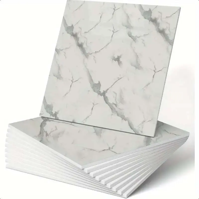 Self-adhesive Waterproof Marble Tile Sticker, Classic Marble Design Wall Sticker, Decorative Sticker for Bathroom, Kitchen, Living Room, Ornaments, Marble Decorative Decal