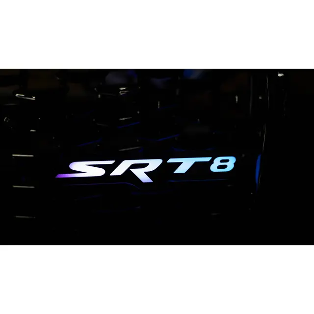 Habibis Carbon RGB Flow Series SRT8 LED Emblem Lights - Waterproof, Mobile App-Controlled, Compatible with All Dodge Charger & Challenger SRT8 Models