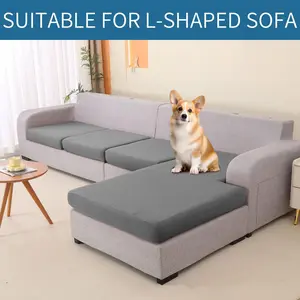 Solid Color Sofa Seat Covers Stretch Sofa Cushion Protector Removable Washable Slipcover for Living Room